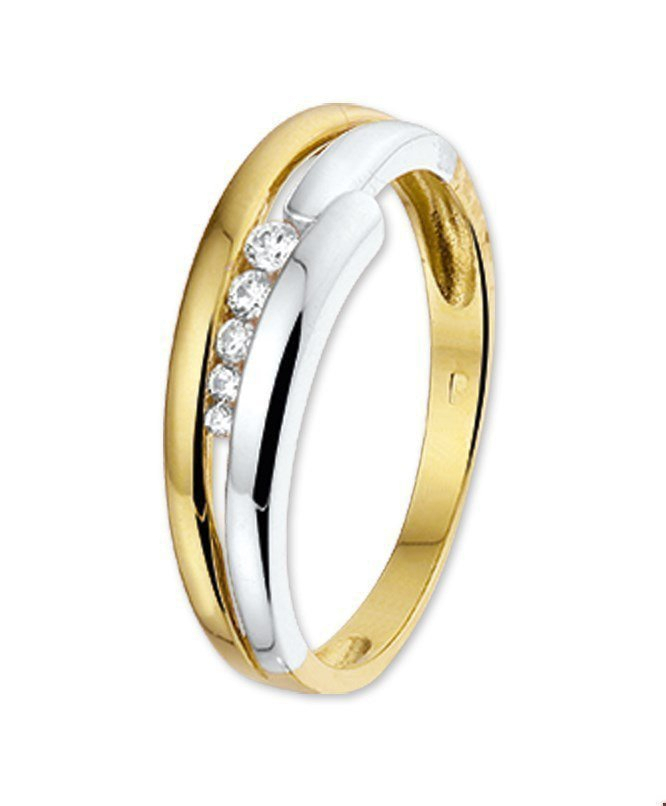 Bicolor Gouden Ring zirkonia 4205779 16.50 mm (52)